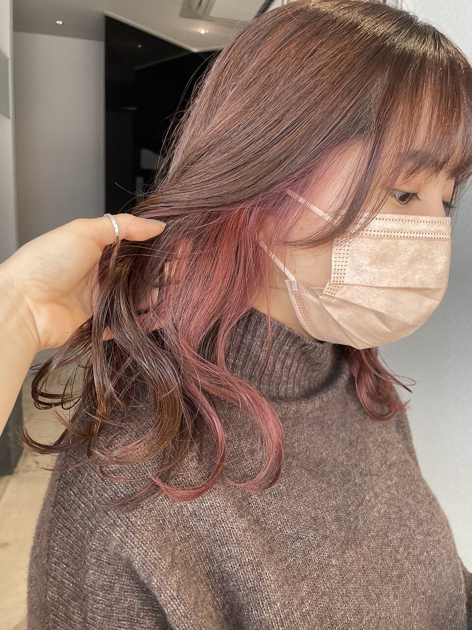 インナーカラー × ピンク