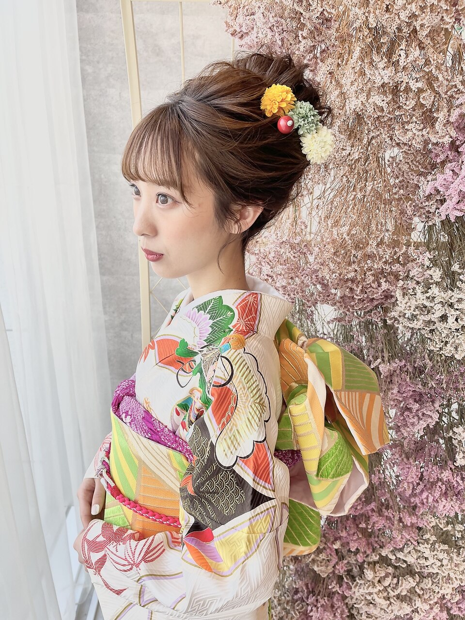 成人式や卒業式におすすめ！和装ヘアアレンジ01