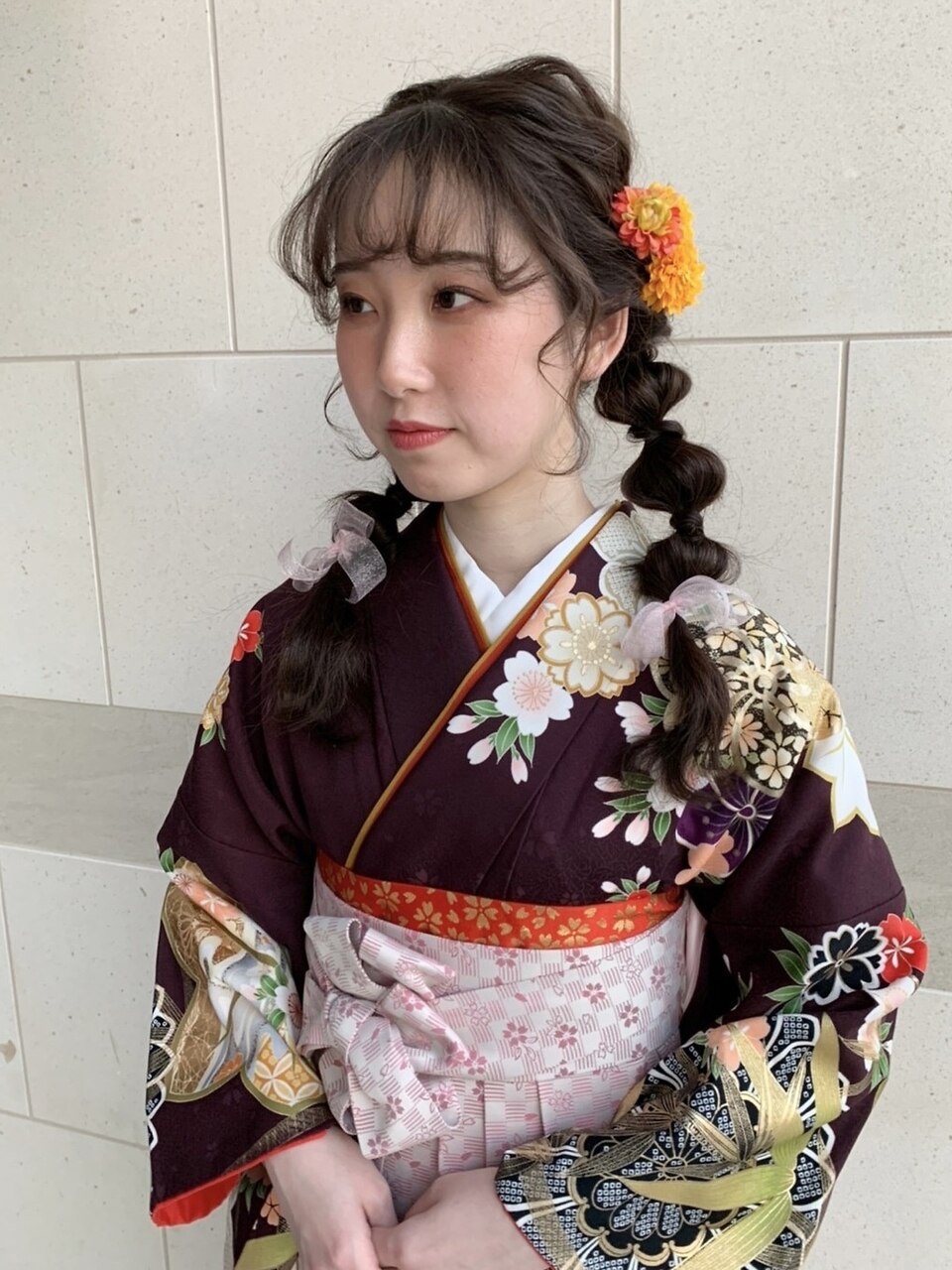 成人式や卒業式におすすめ！和装ヘアアレンジ08