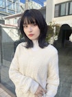 暗髪艶ヘア韓国風くびれボブヘアエギョモリ♪