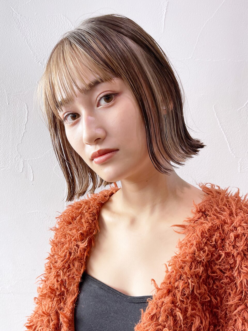 外ハネボブ_くびれヘアビタミンカラーメルティカラー_9011