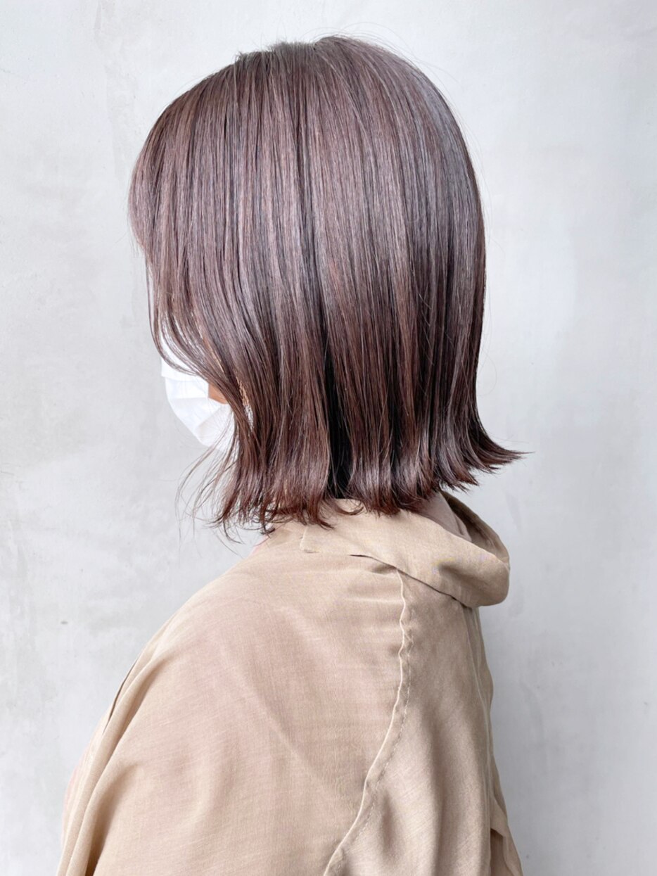 ラベンダーボブ_くびれヘアビタミンカラー_ba343761