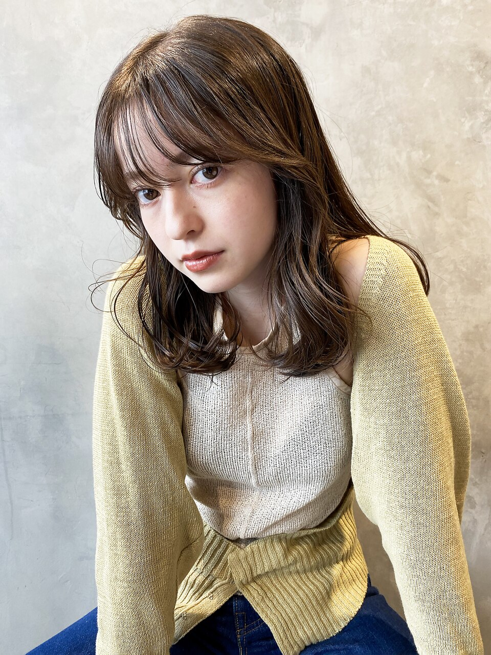 ブラウンミディ_くびれヘアビタミンカラーメルティカラー_58938