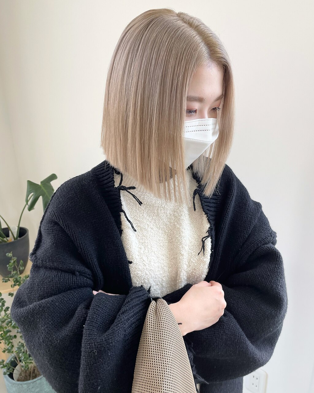 ボブとブロンドベージュ