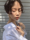 黒髪ショート×アンニュイパーマ