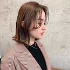 【CRAFT】ぷつっと切りっぱなしボブ // アプリコットベージュ