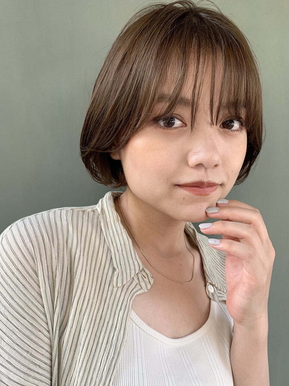 【20/30/40代にオススメ】やわらかワンカールショートボブ**