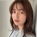 フェミニンミディ/外ハネ/ウェット/シースルーバング/梅田