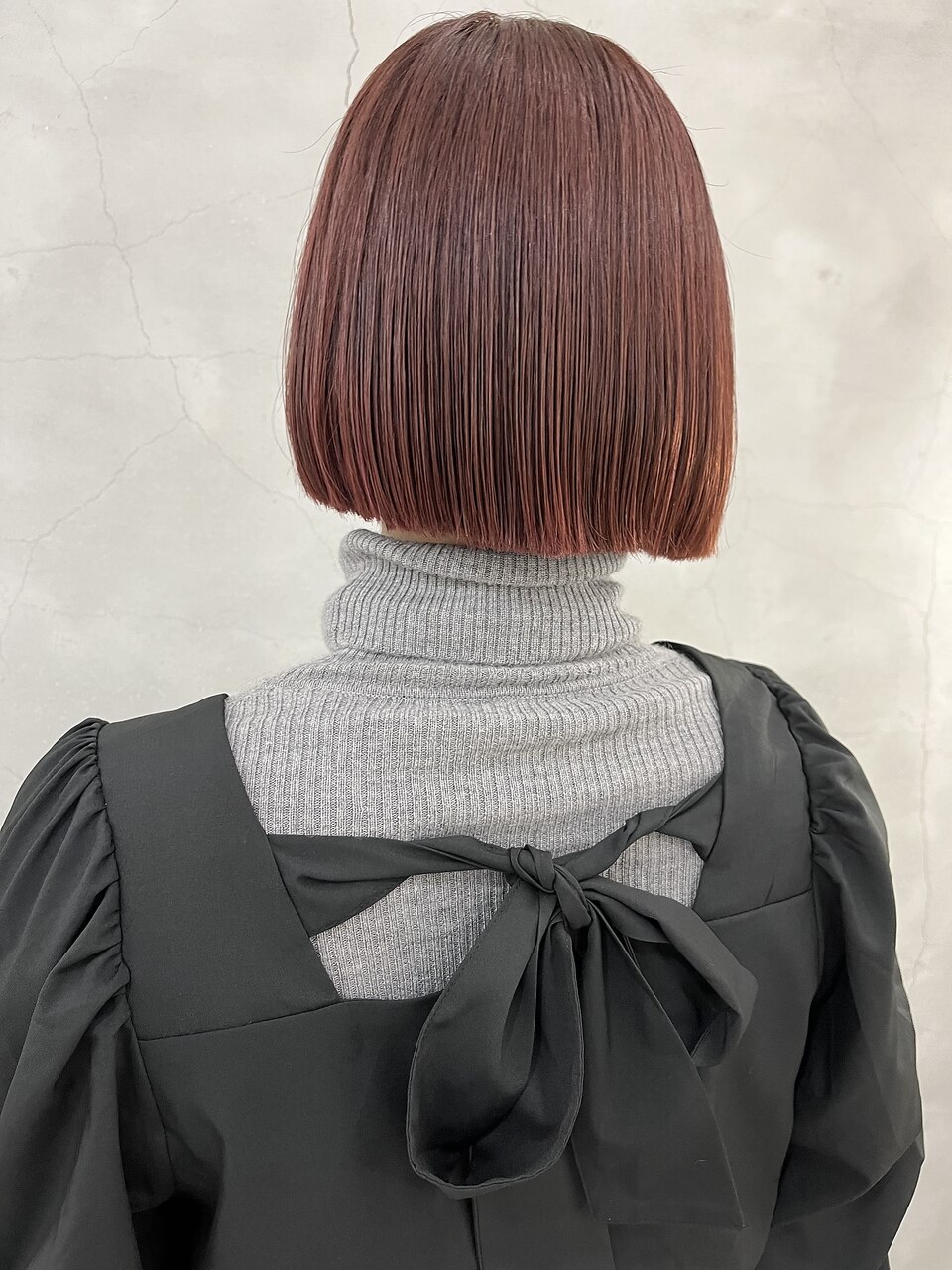 ピンクパープル×ぱつっとボブ