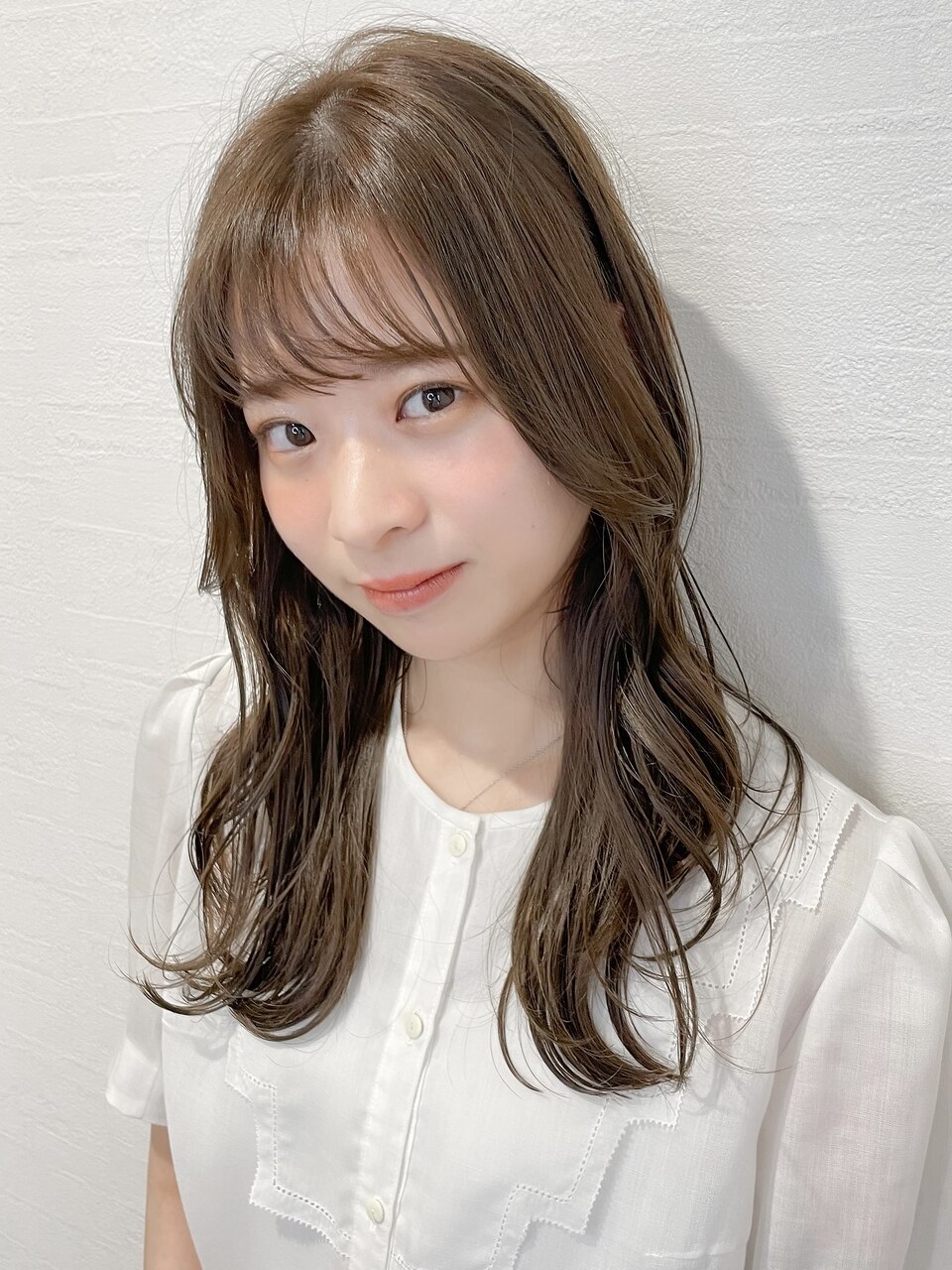 石原和樹　シルキーベージュ　大人フェミニン　フェザーバング