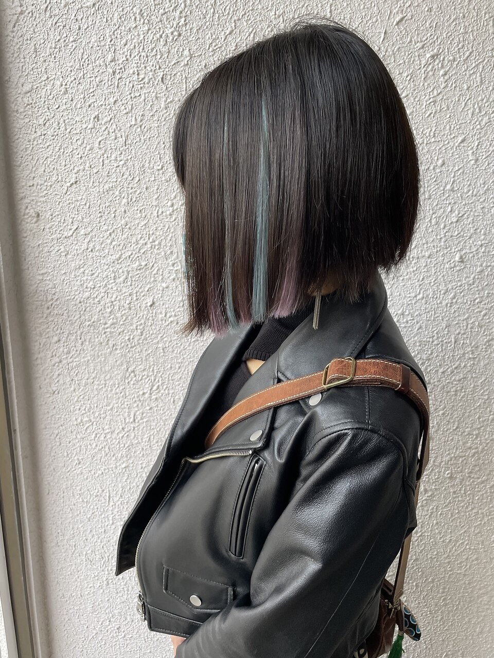 前下がりボブにブルーメッシュのエクステでアレンジ★