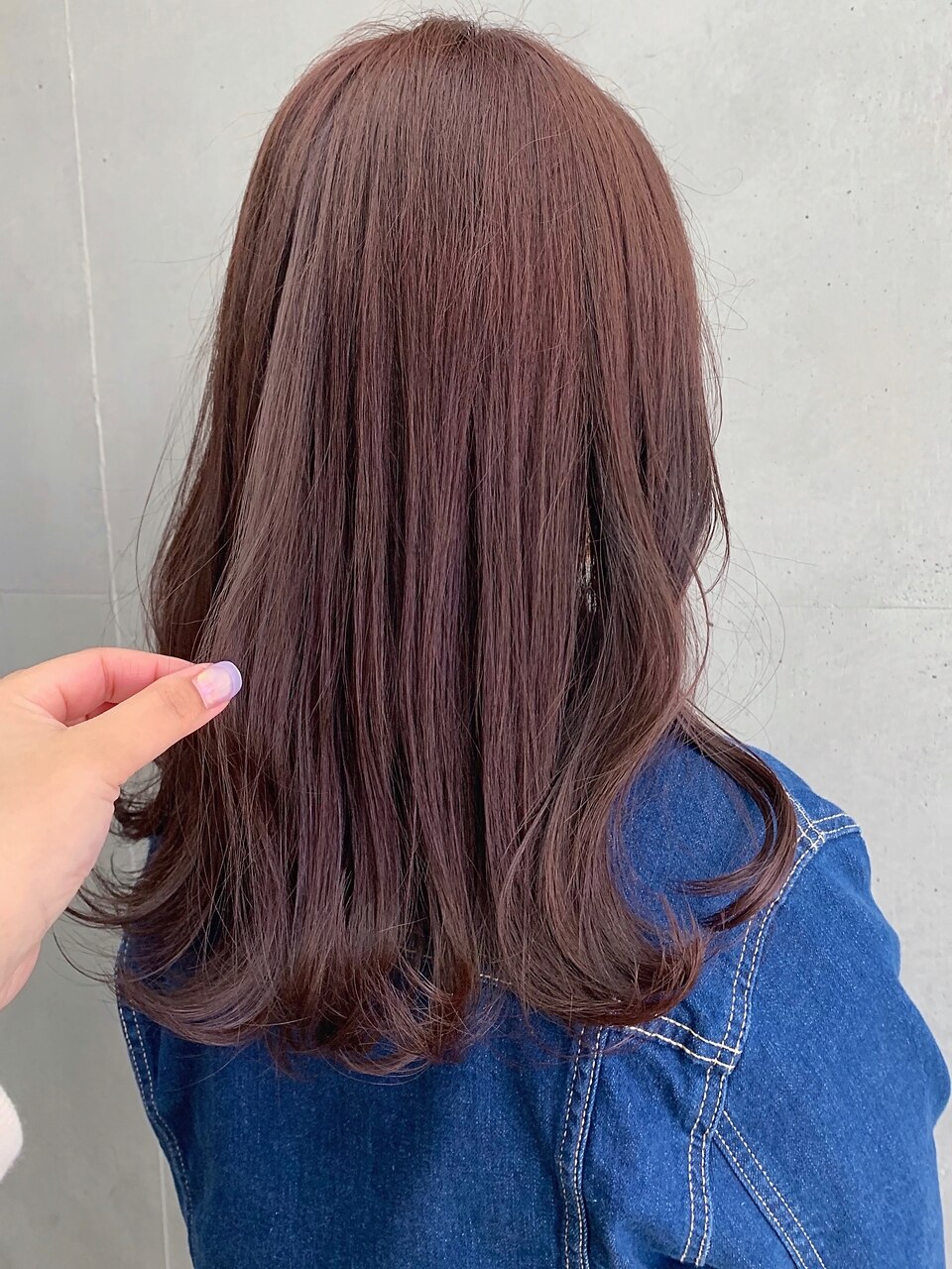 〇ブリーチなし ピンクラベンダーベージュ 柔らかいhair