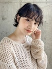 ショートボブニュアンスカール前髪パーマ大人かわいいボブルフ