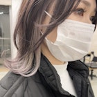 インナーカラー/くびれヘア/デザインカラー/ツートンカラー/ボブ