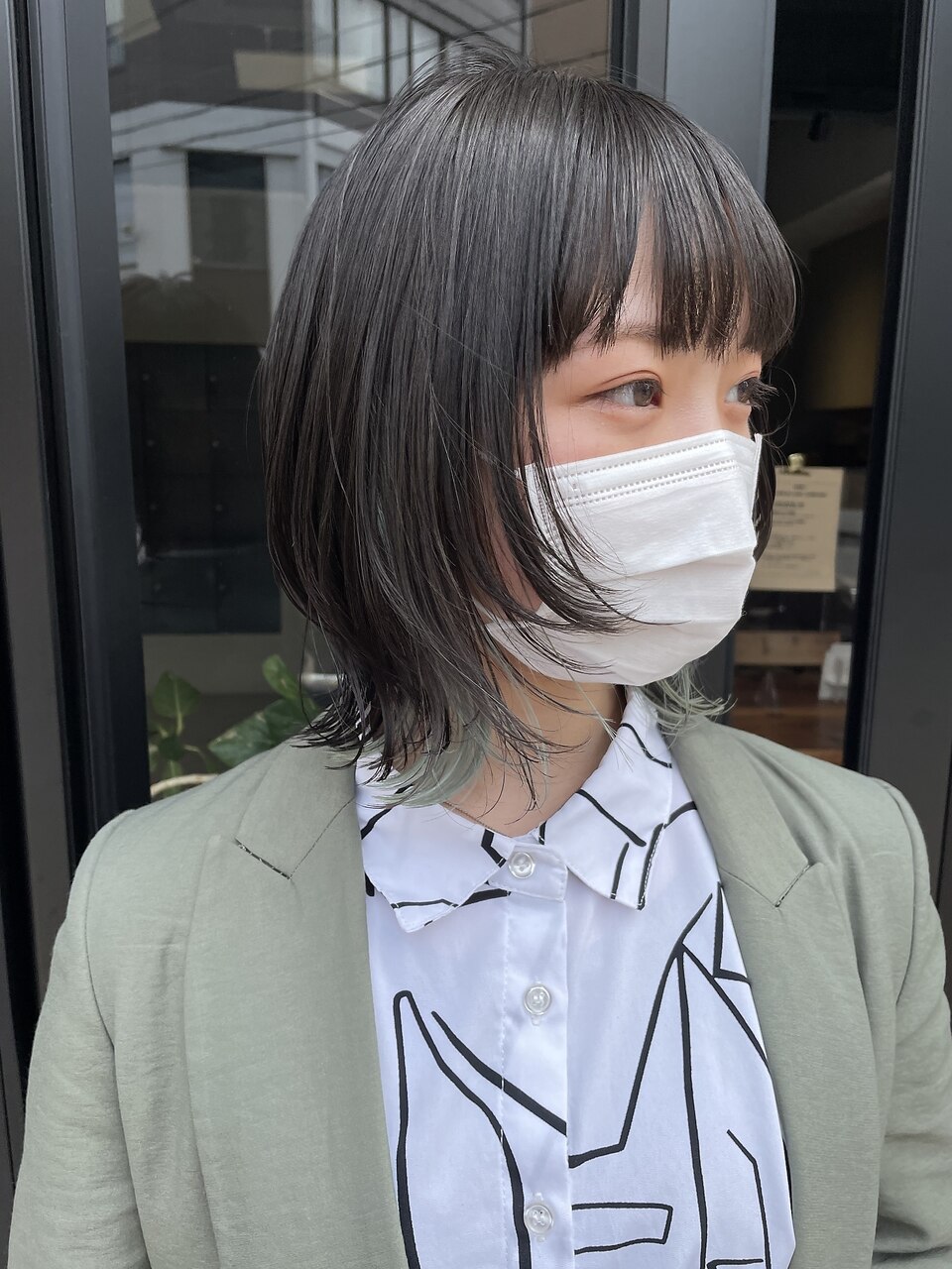 ボブウルフ ウルフヘア インナーカラー /山中