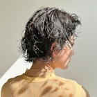 【デザインパーマ】センターパートボブ×ニュアンスパーマ