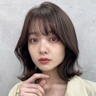 くびれミディアム/韓国/シースルーバング/ショコラカラー