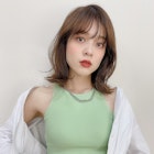 韓国大人くびれヘアレイヤーミディ