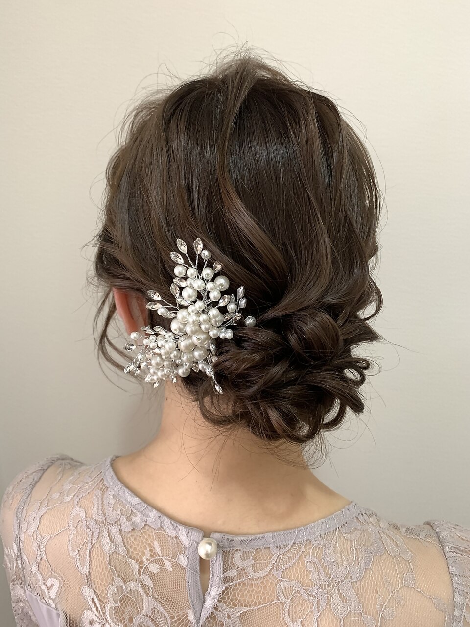 結婚式　ドレスヘア　愛されシニヨン　フォーマル　花嫁　上品