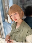 アフロート上田アースカラーミルクティー似合わせカットボブ