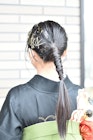 金箔を使った卒業式ポニーテール