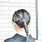 金箔を使った卒業式ポニーテール