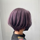 グラデーションボブ×ラベンダーカラー