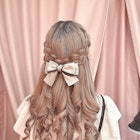 まおりんの量産巻き編み込みハーフアップ