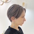 ホワイトベージュショート