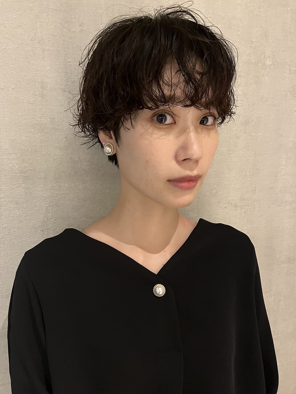 ショートと波パーマ◯