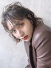ボブアレンジ_アースカラーくびれヘアツートンカラー_58971