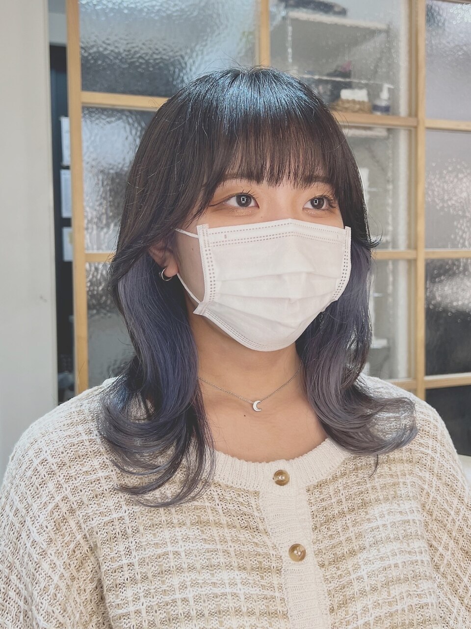 【水田】韓国ヘア×インナーラベンダーアッシュ