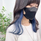 インナーカラーイヤリングカラーデザインカラーくびれヘア小出