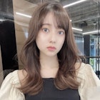 小顔見せ韓国ヘア くびれヘア ツヤカラー 顔まわりカット 艶