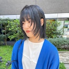 blueなルーツカラー◎顔まわりしっかりレイヤー♪