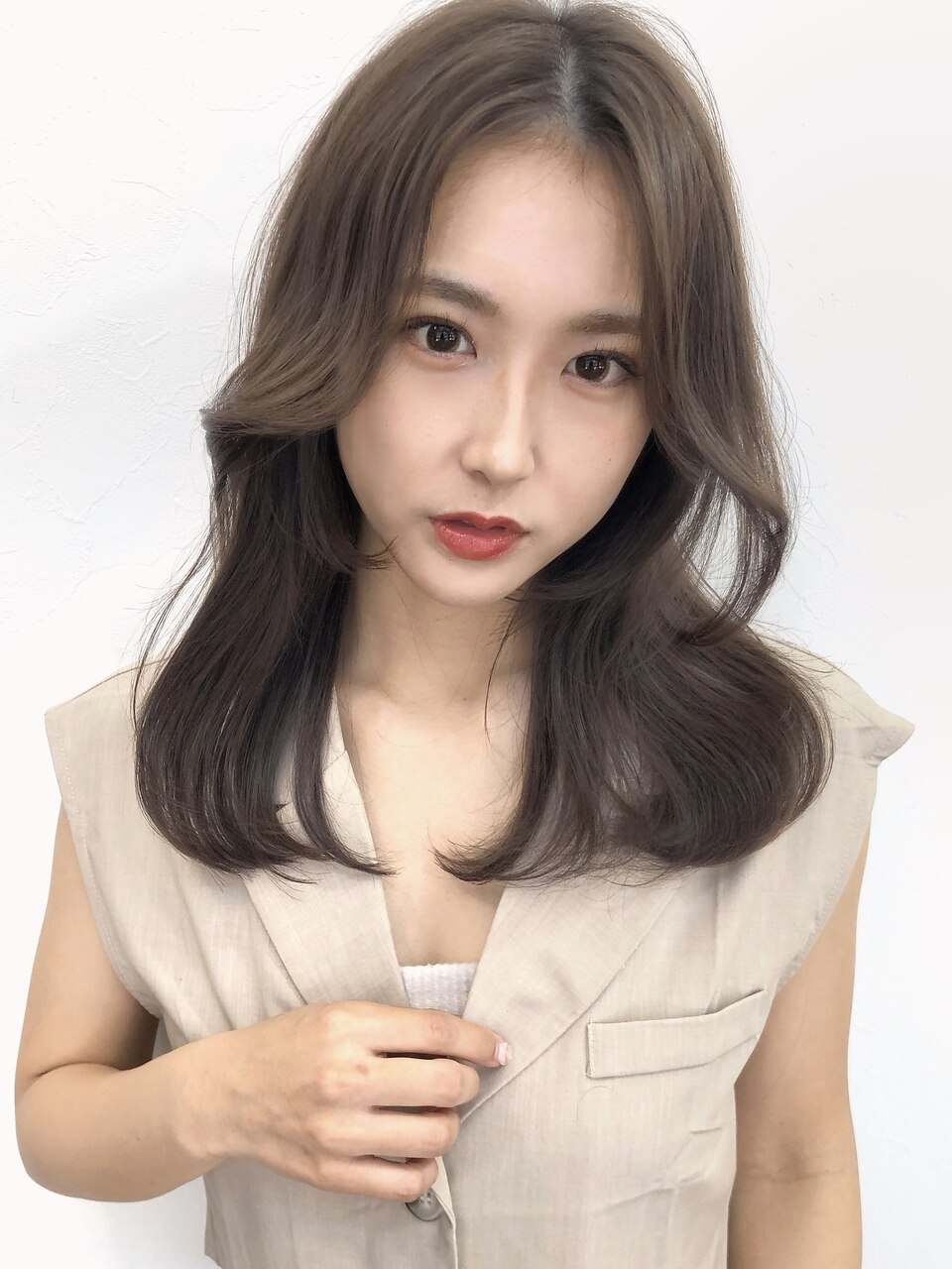 韓国風内巻きくびれヘア