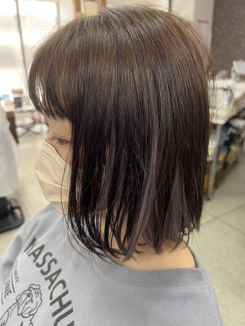 インナーカラー（くすみパープル）