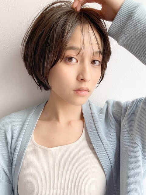 【久場】シースルーバング×小顔ショート20代30代40代