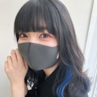 【インナーカラー】ブルーエクステ