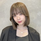 20代30代40代 切りっぱなしボブチョコレートグレージュM621