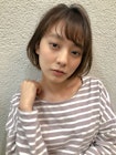 透明感ダブルカラーシースルーバングふんわりミディアム【中居】