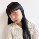 艶髪黒髪ロング×ぱっつんワイドバング