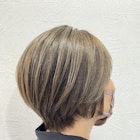 大人かわいいグレージュデザインカラーシルキーベージュ【稲毛】