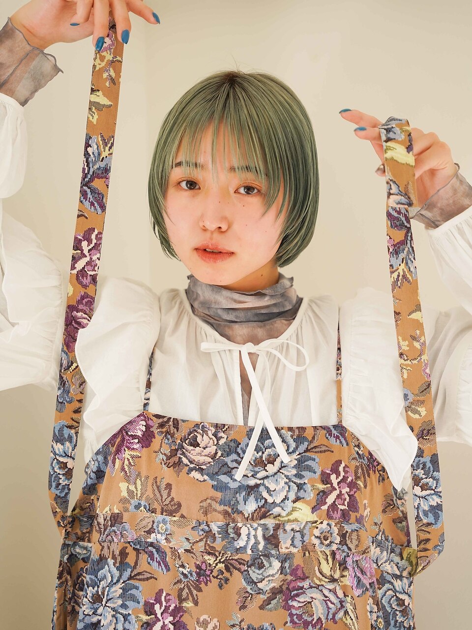ミニボブ　フェイスレイヤー　ペールグリーン　ミントグリーン