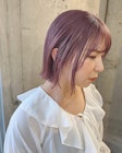 ピンクラベンダーのミニボブ