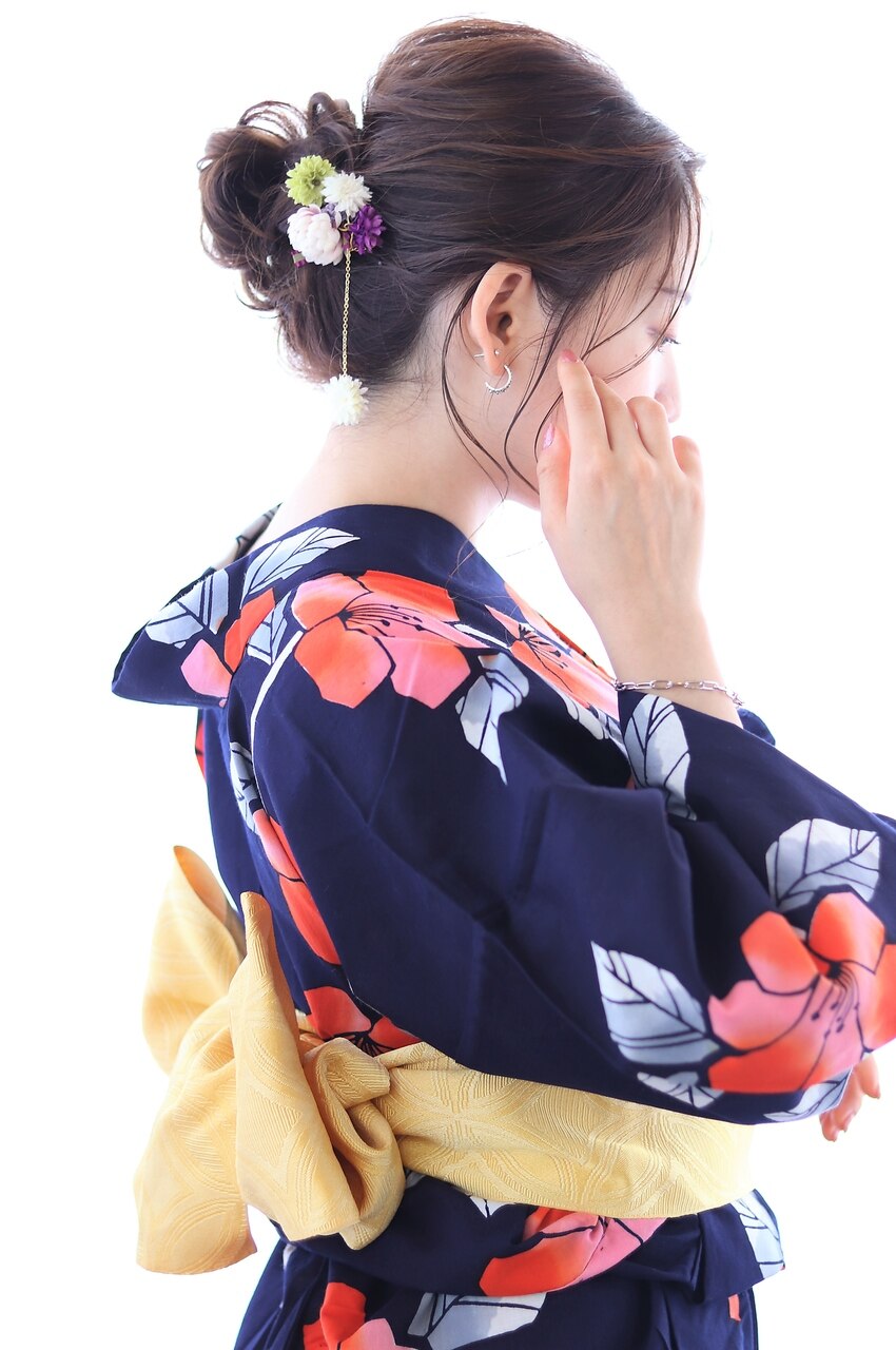 20代30代40代　大人かわいい浴衣編み込みアレンジ