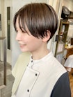 ハンサムショートニュアンスカール透明感カラーオリーブベージュ