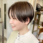 ハンサムショートニュアンスカール透明感カラーオリーブベージュ