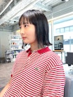 【CAF 照下 黒髪切りっぱなしボブ】