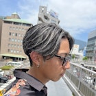 前下がりホワイトメッシュ